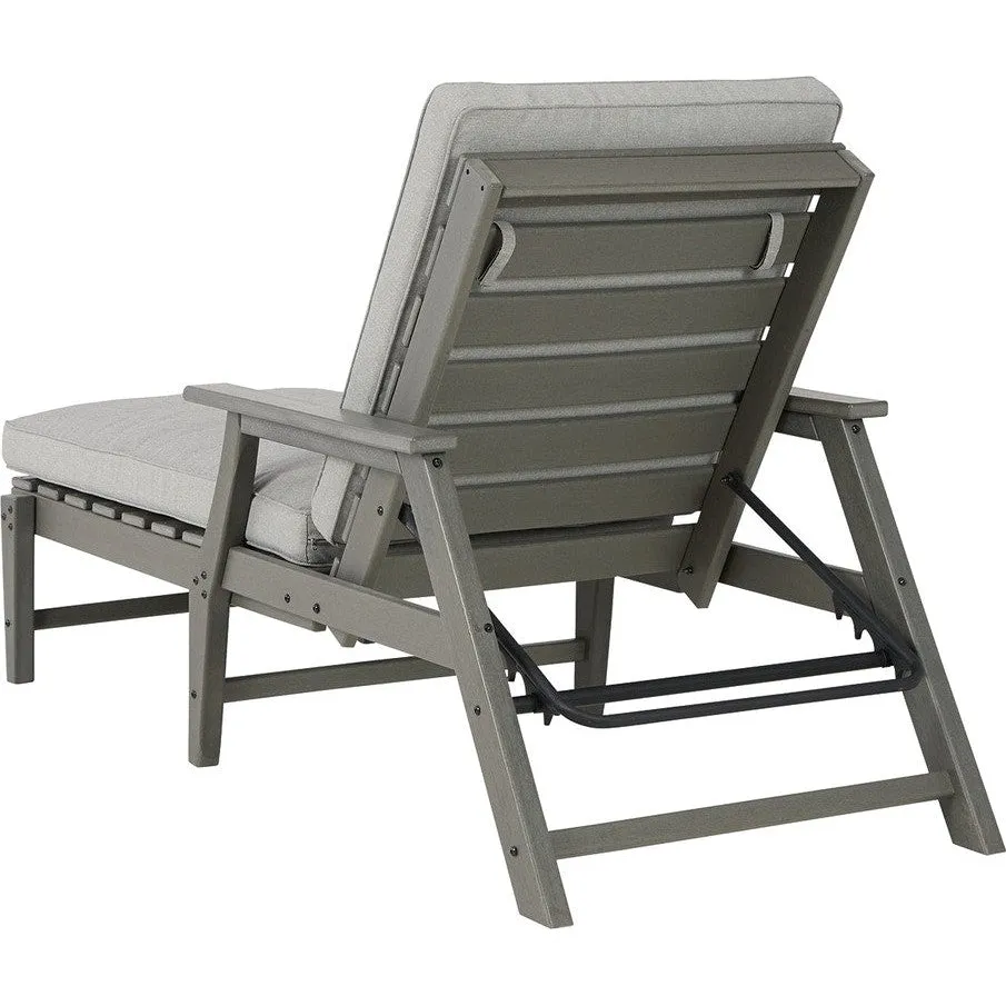 Poly Grey Outdoor Pool Chaise with Cushion