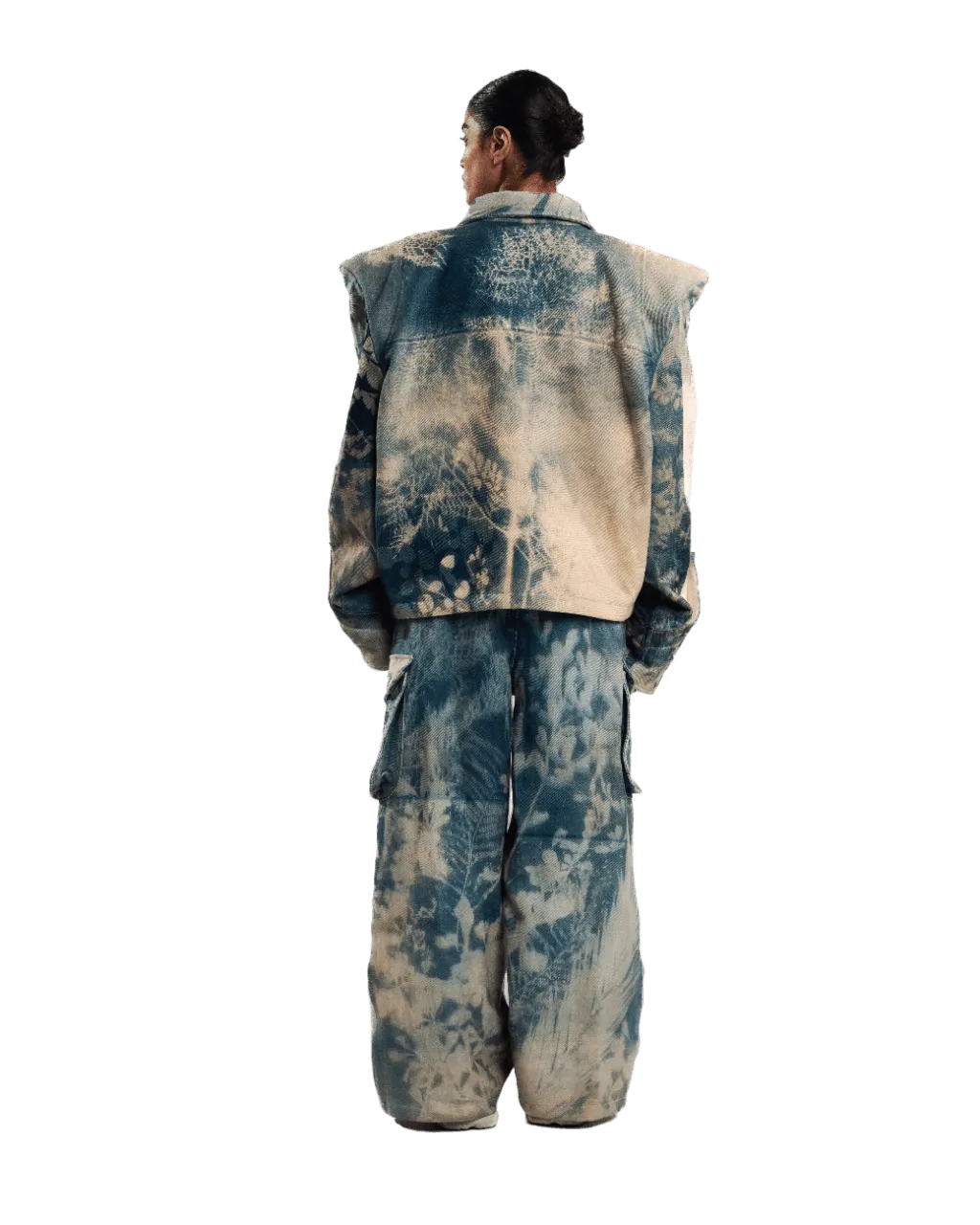 "GRANDMAS GARDEN" CYANOTYPE JACKET