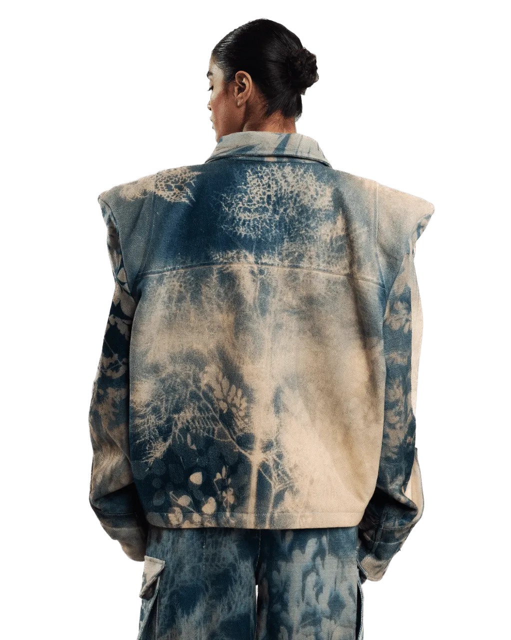 "GRANDMAS GARDEN" CYANOTYPE JACKET