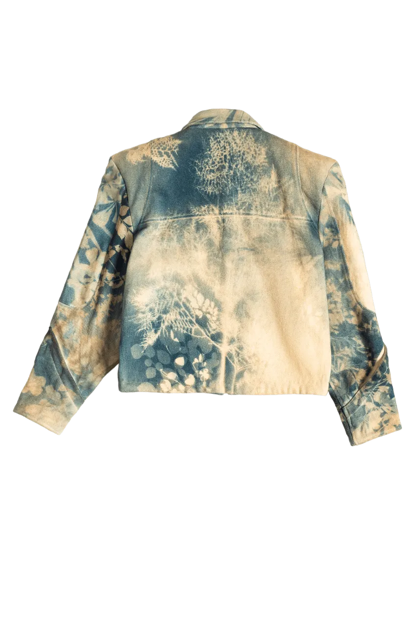 "GRANDMAS GARDEN" CYANOTYPE JACKET