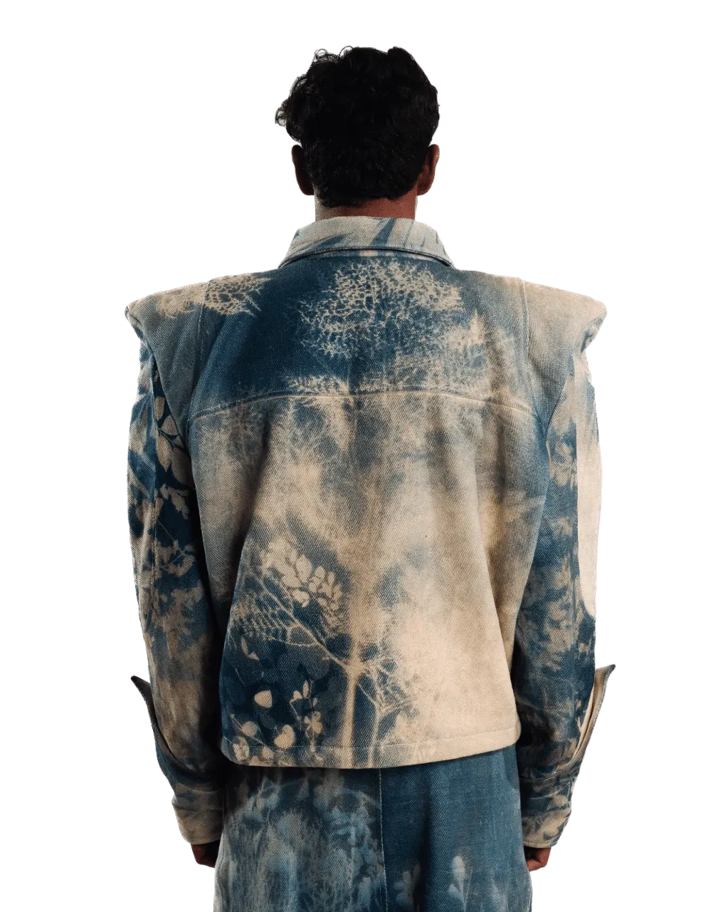 "GRANDMAS GARDEN" CYANOTYPE JACKET