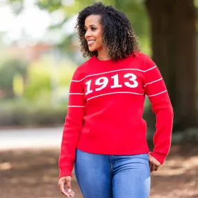 Red 1913 Retro Sweater