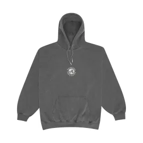 Seasonal Hero 'Aspire' Embroidered Vintage Washed Hoodie - Charcoal