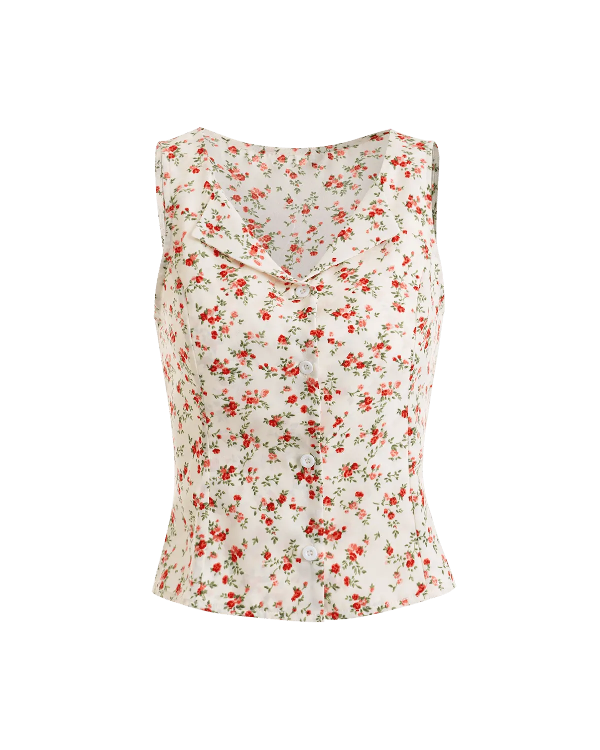 The Sleeveless Floral Shirt