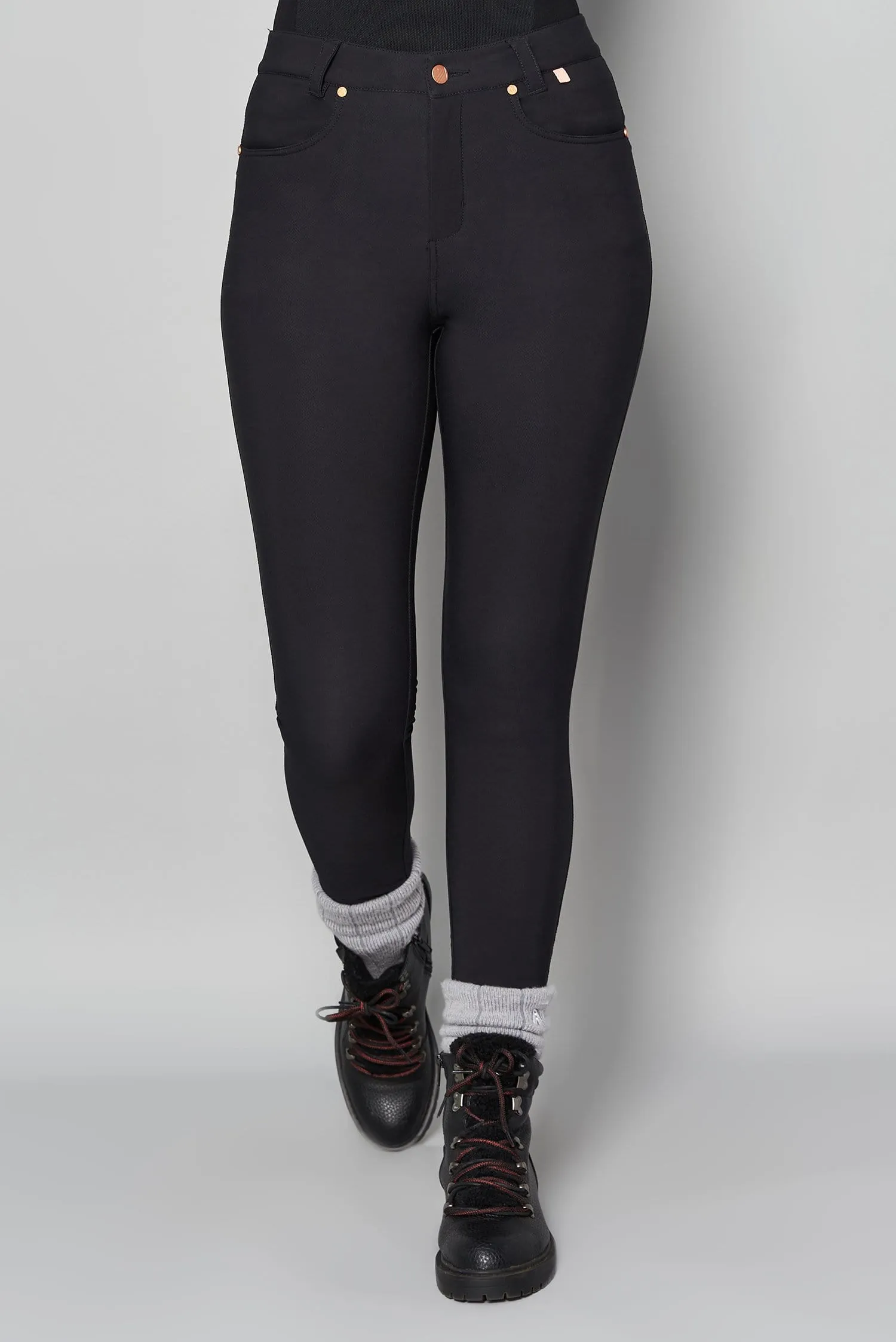 Thermal Skinny Outdoor Pants - Black