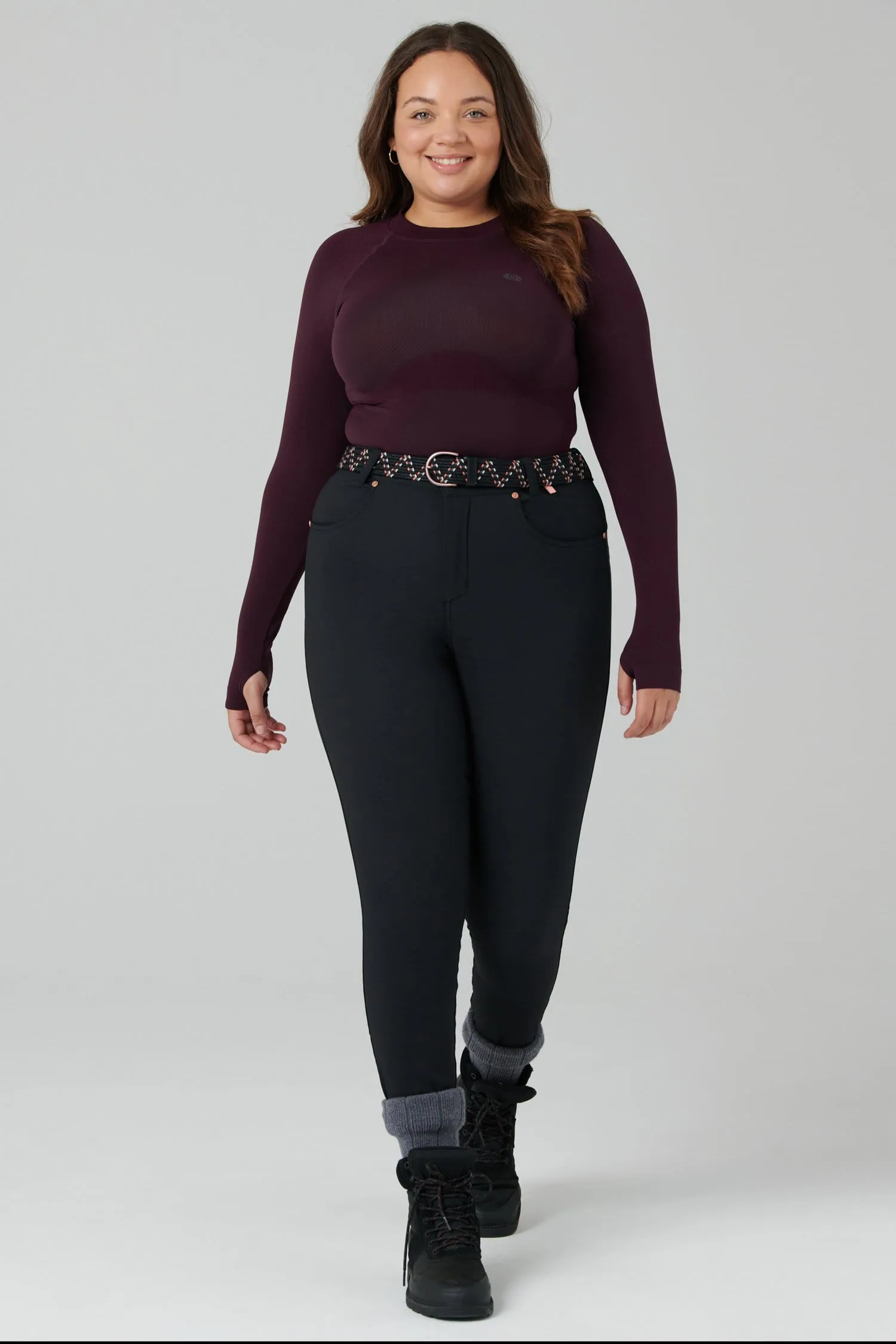 Thermal Skinny Outdoor Pants - Black