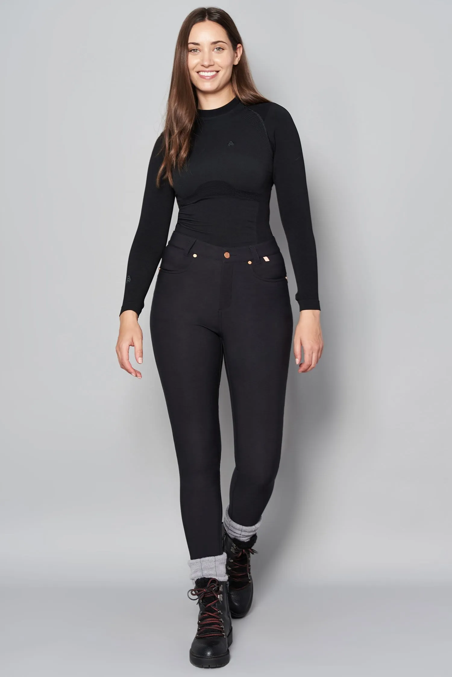 Thermal Skinny Outdoor Pants - Black