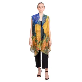 Van Gogh Café Terrace Sheer Long Vest