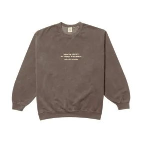 Vice 84 'Athletics' Vintage Washed Sweater - Chocolate