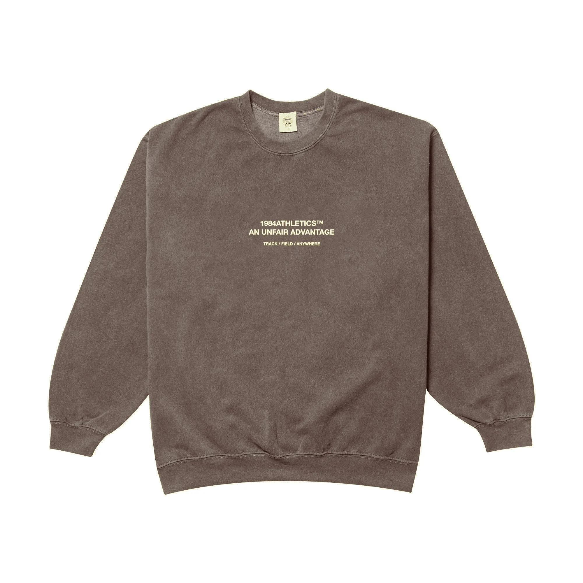 Vice 84 'Athletics' Vintage Washed Sweater - Chocolate