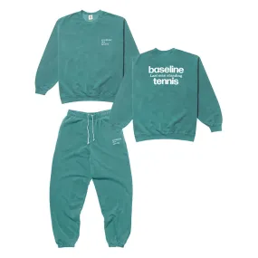 Vice 84 'Baseline' Sweater & Jogger Set - Vintage Washed Green