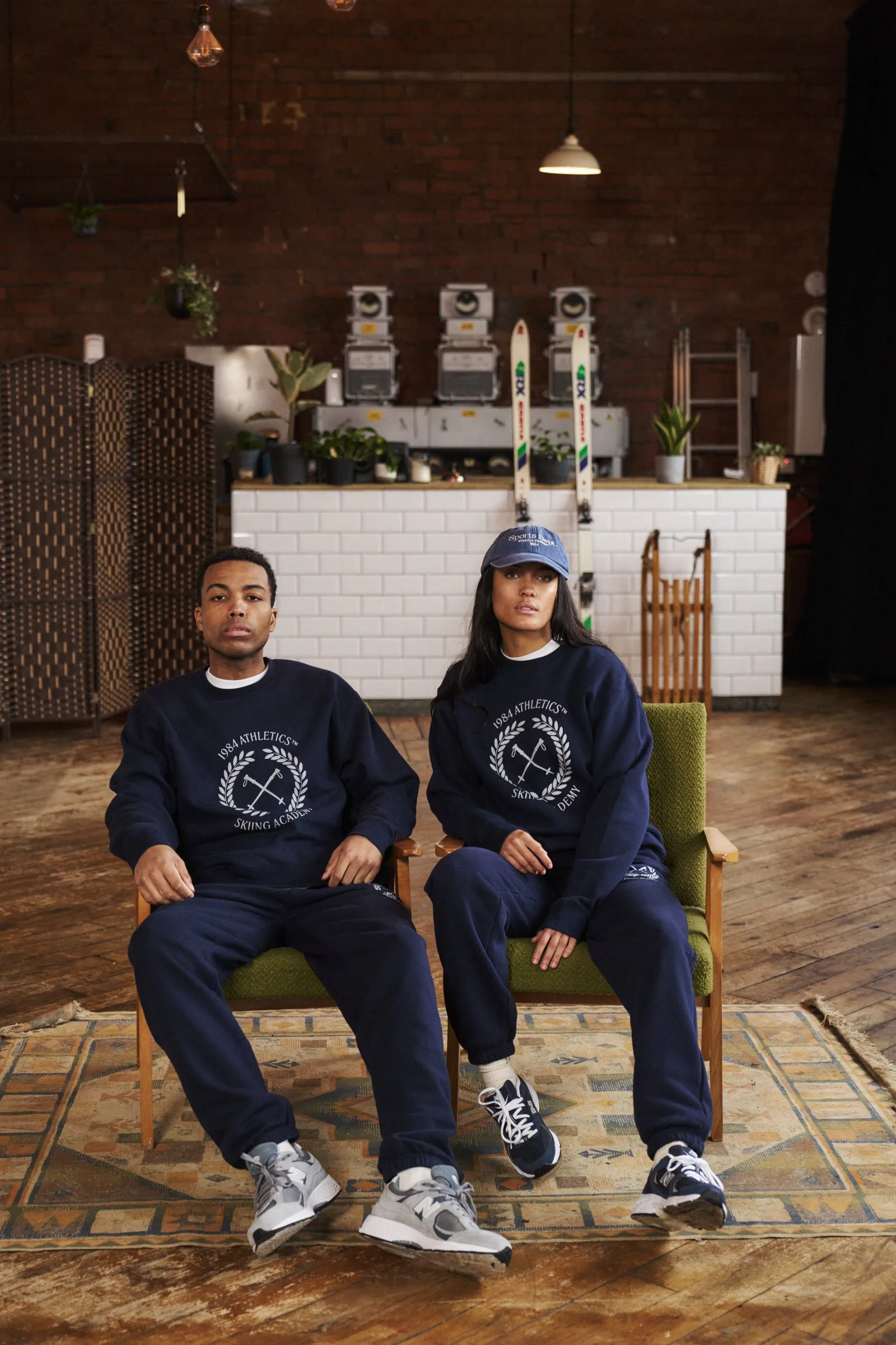 Vice 84 'Ski Academy' Crew Sweater - Navy