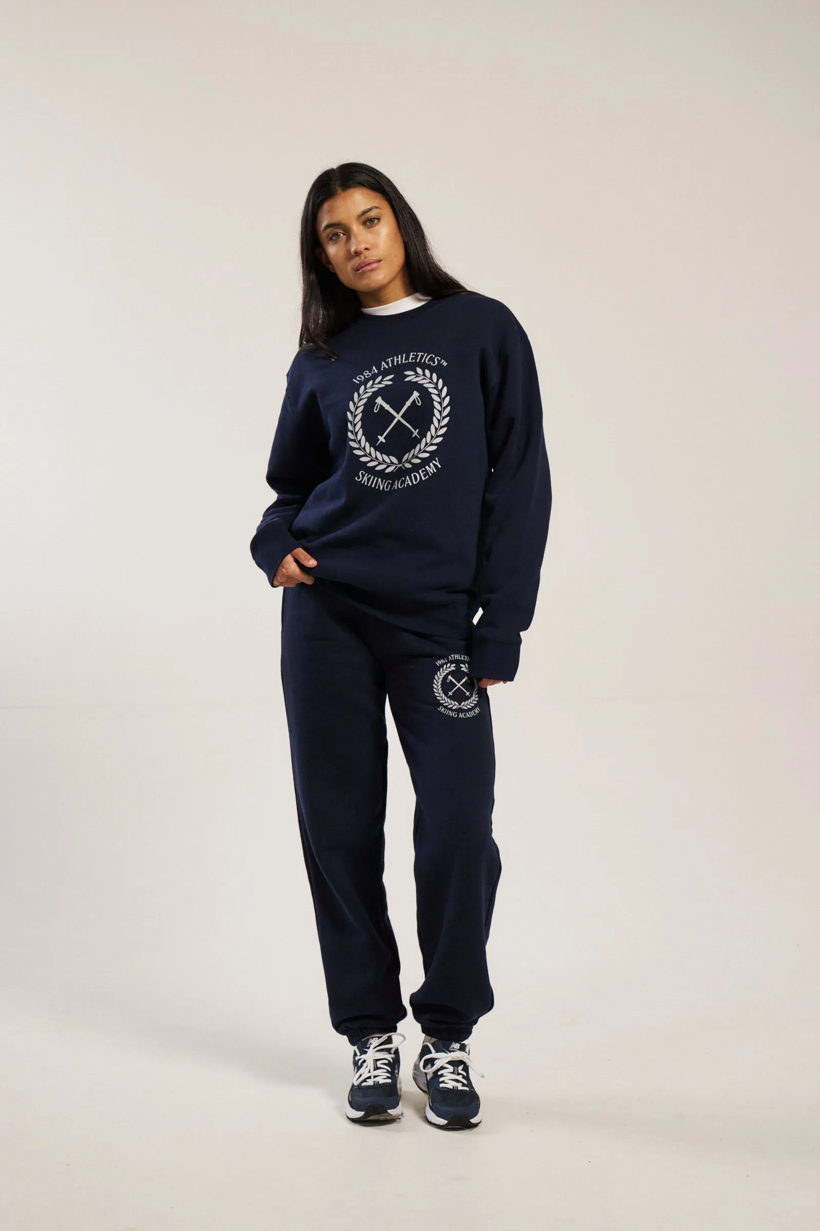 Vice 84 'Ski Academy' Crew Sweater - Navy