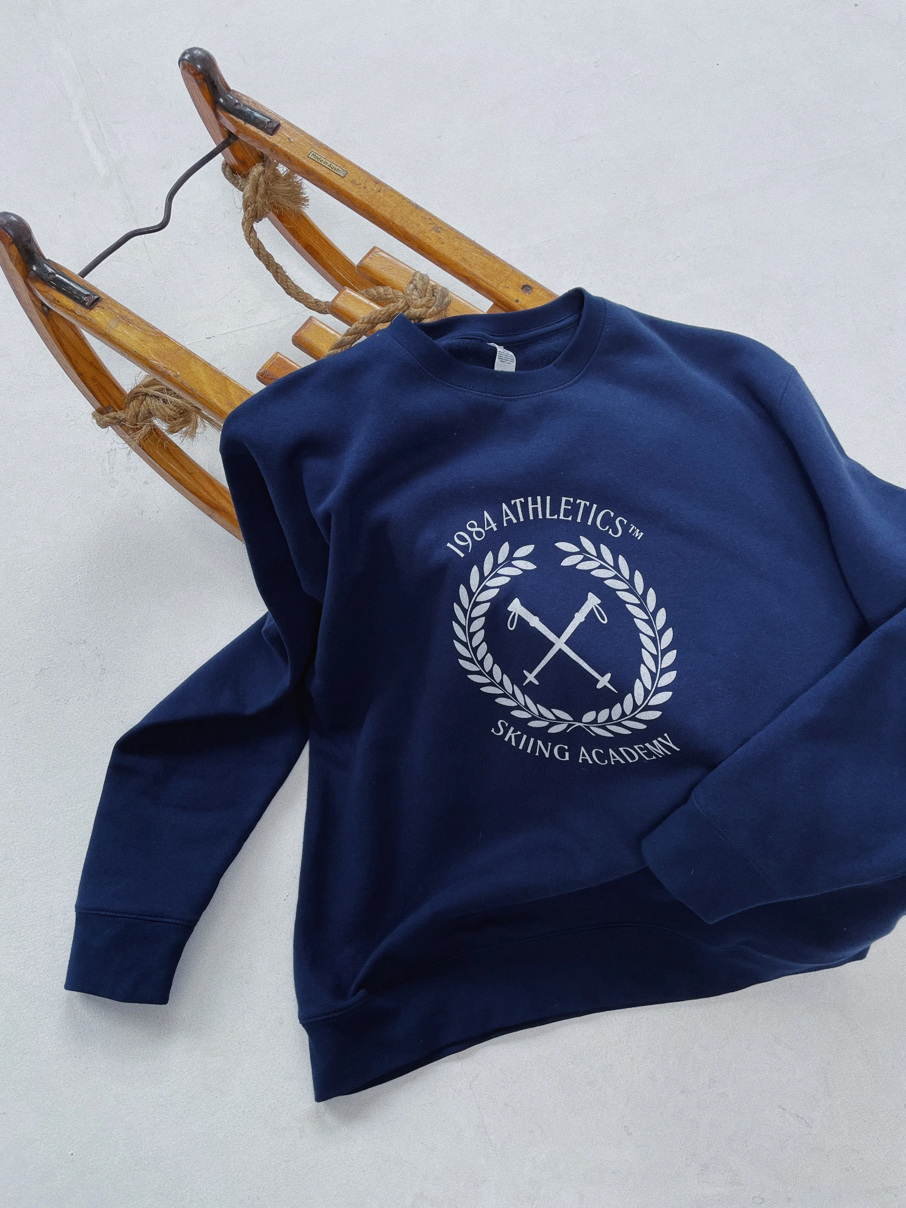 Vice 84 'Ski Academy' Crew Sweater - Navy