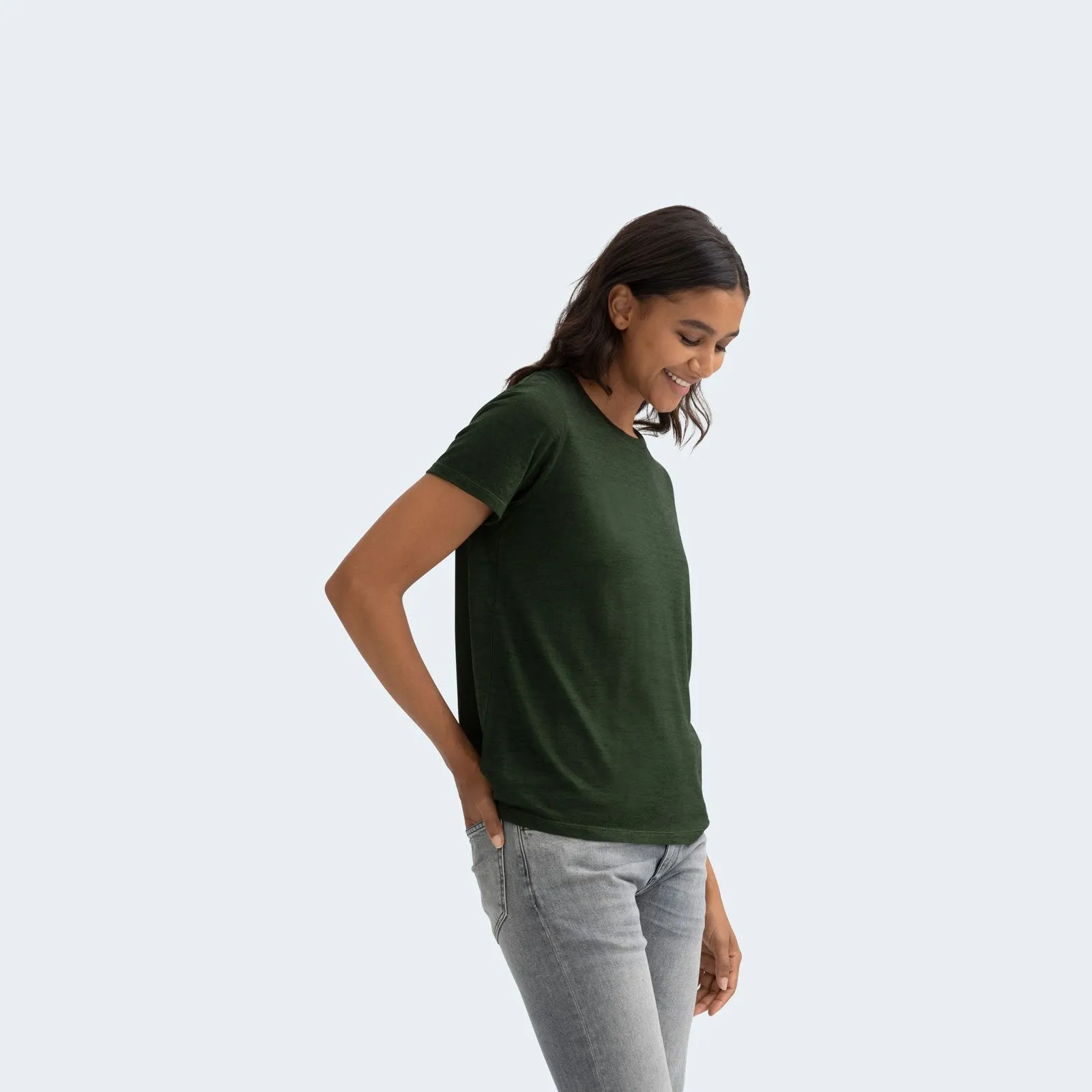 Women's Merino Wool Crew Neck T-Shirt