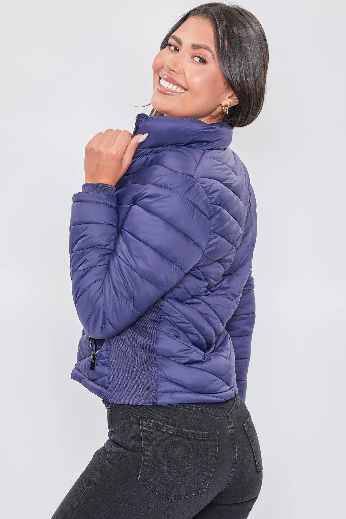 Women's Winter Puffer Jacket With Sherpa Fur Hoodie